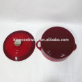 Fábrica al por mayor de 22 cm de esmalte rojo redondo de hierro fundido cocinar olla / cazuela / utensilios de cocina
